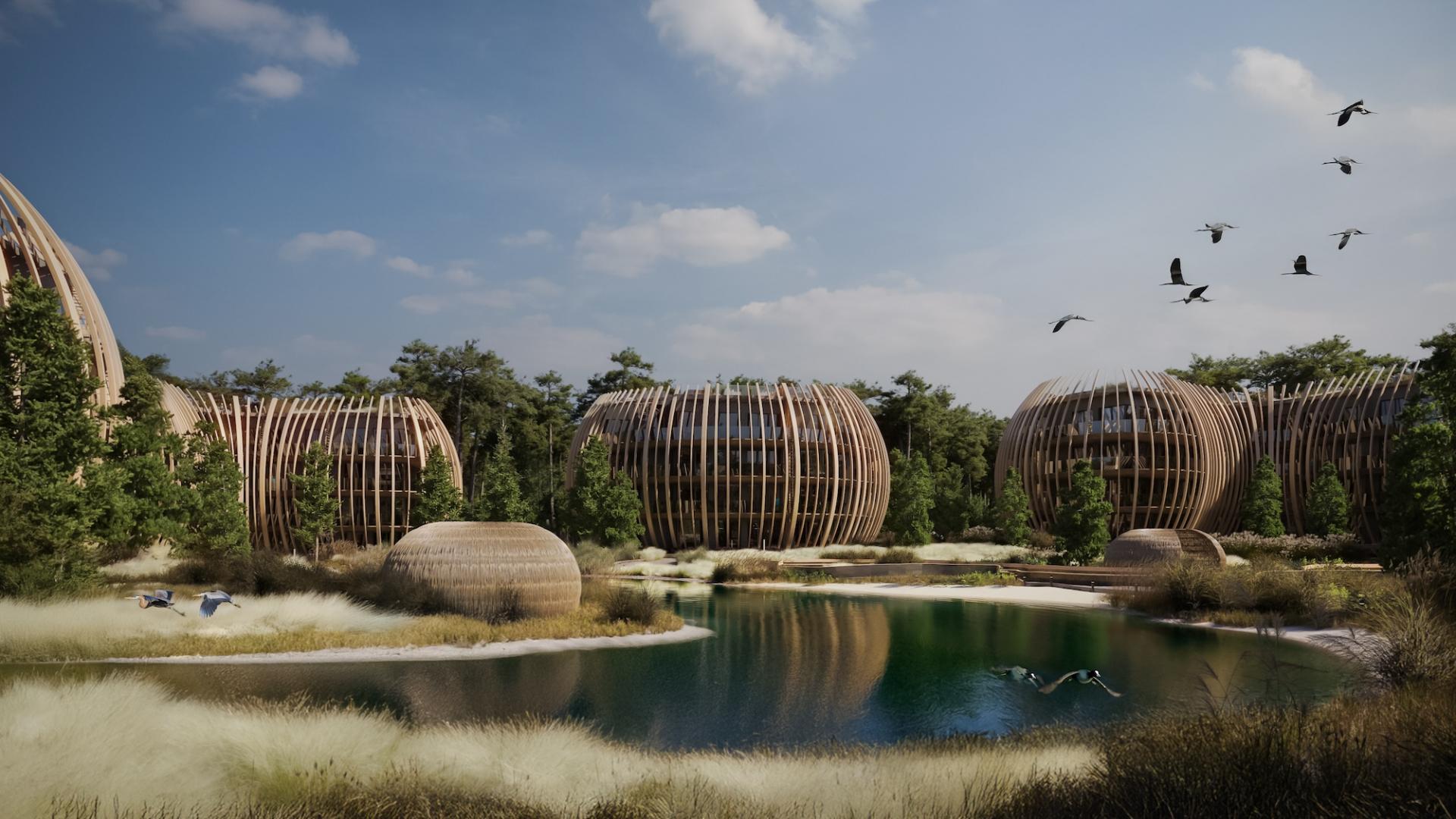Bird Nest-Inspired Complex on a Lush Island Weaves Nature into Living