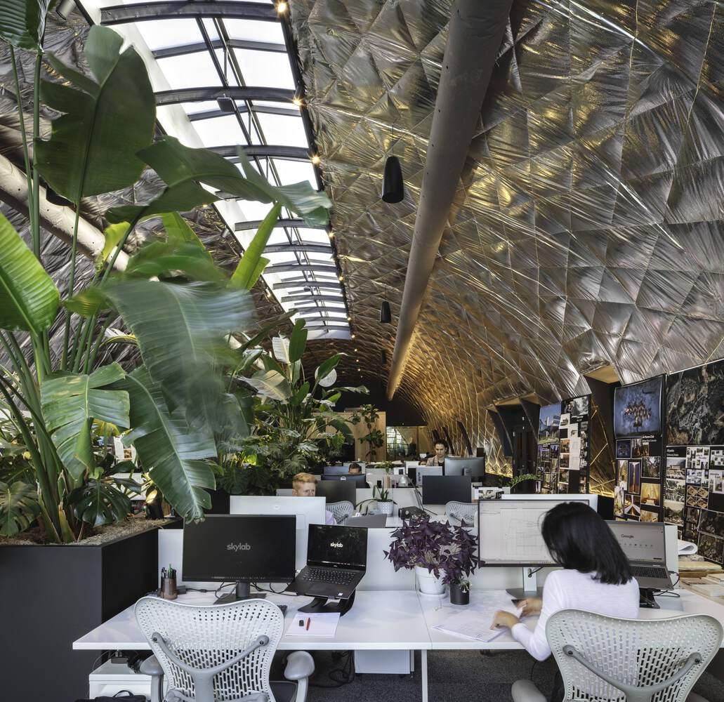 美國Skylab Architecture多功能辦公空間,工業風與自然共融的創意設計