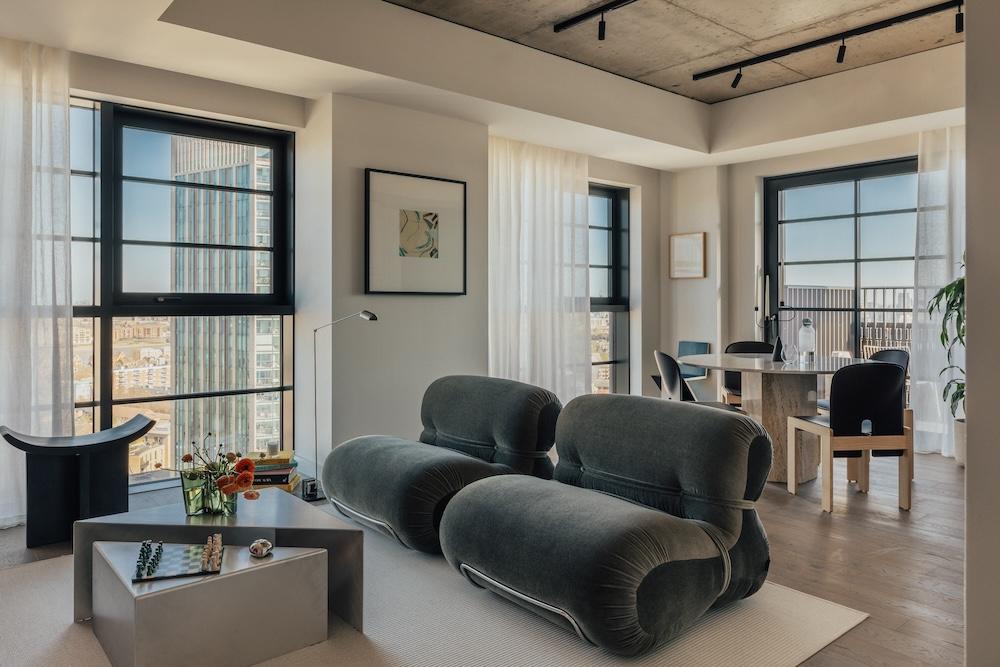 Inside an Art-filled London Show Flat in the Clouds