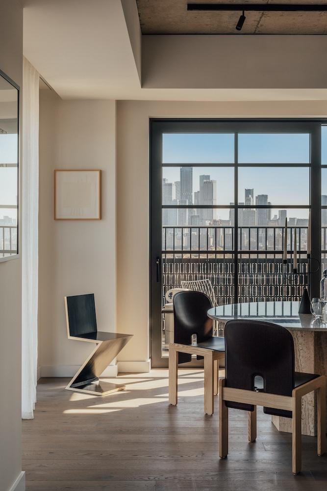 Inside an Art-filled London Show Flat in the Clouds