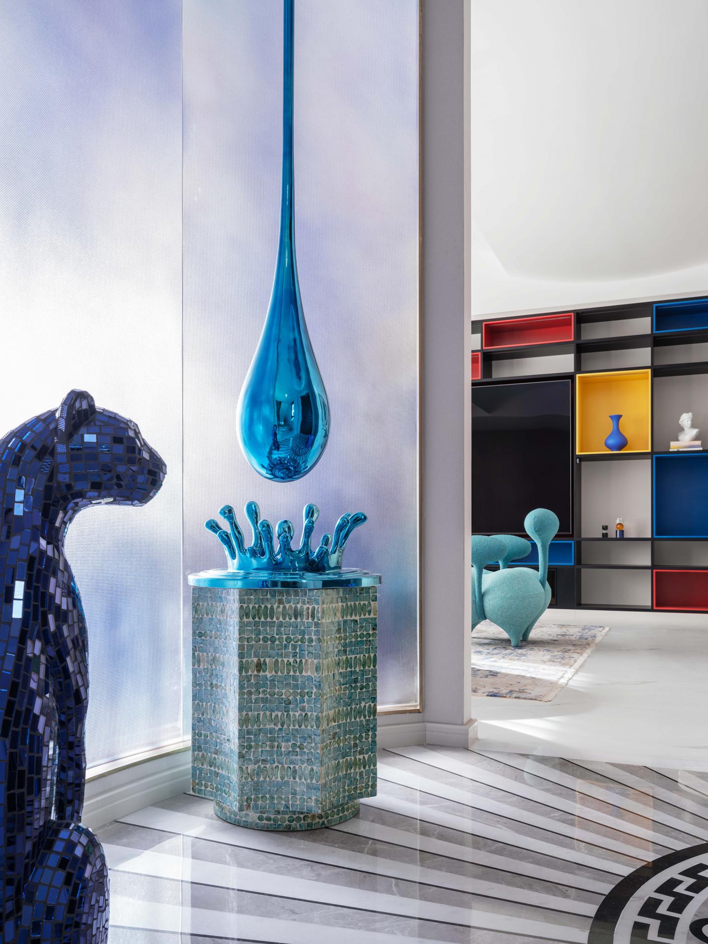 This Beijing Home Channels Piet Mondrian's Colour Theory into Luxury Living