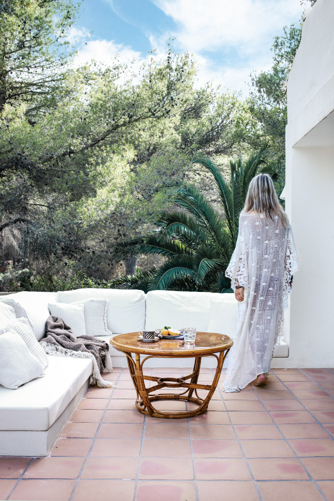 With generous alfresco options surrounded by beautiful Balearic forests, Caroline's White Isle retreat is the perfect party pad. 