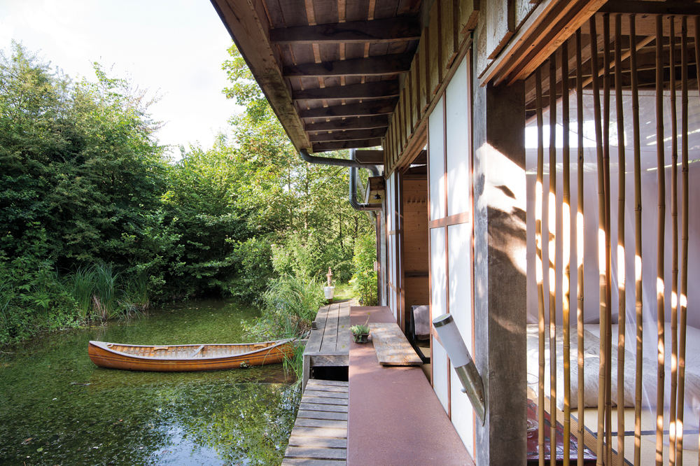 A Japanese-inspired eco-lodge emerges organically from its environment