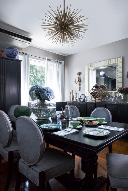 Vintage pieces and custom-made appointments make for a welcoming home