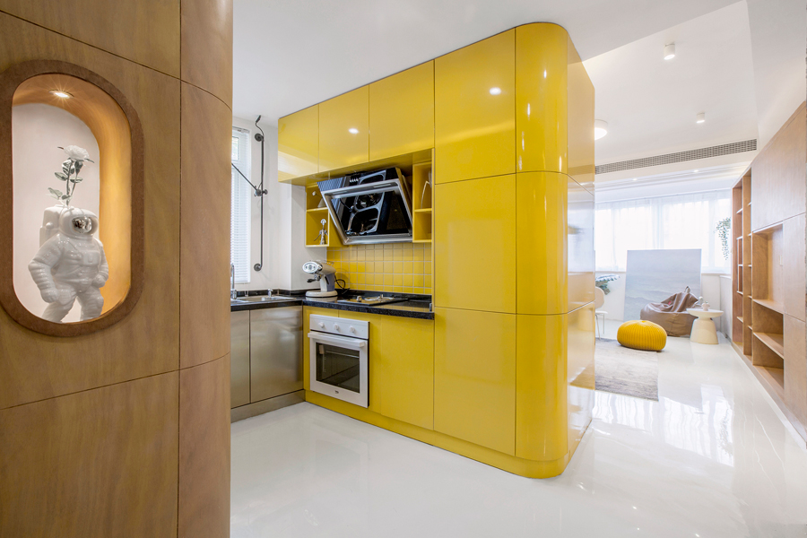 How a 10-degree tweak made this 520sqft Shanghai apartment instantly feel bigger