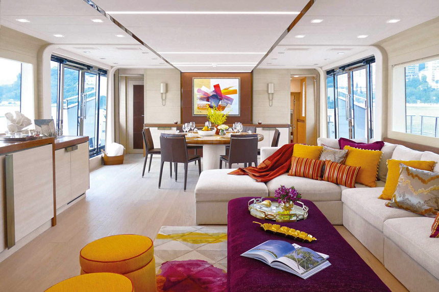 Sail away: Inside the 32m yacht designed by Kelly Lo