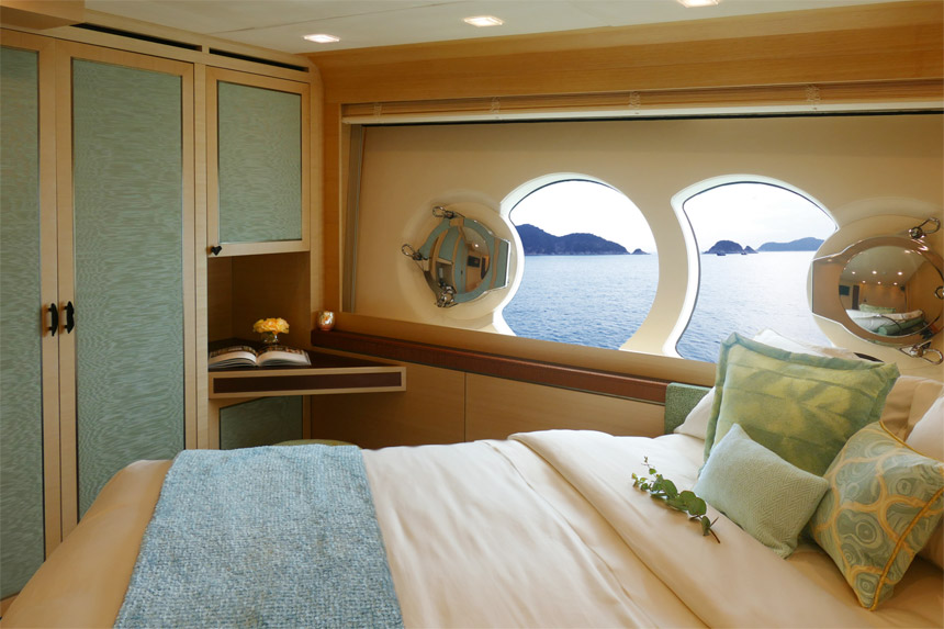 Sail away: Inside the 32m yacht designed by Kelly Lo
