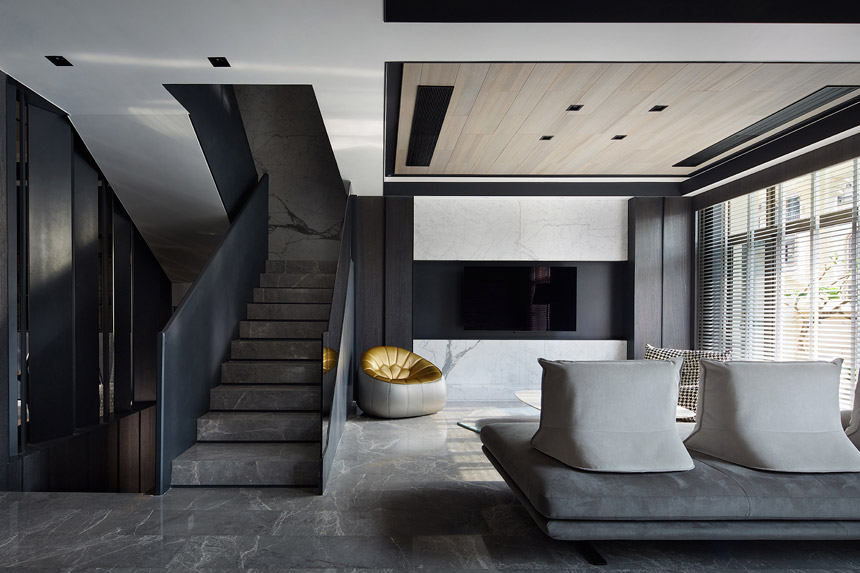 Desire drives the design of this moody monochrome 2,900sqft home in China
