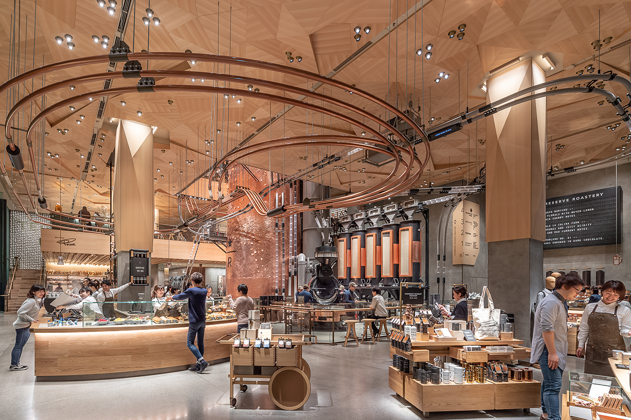 Inside the Starbucks Reserve Roastery in Tokyo Designed By Kengo Kuma