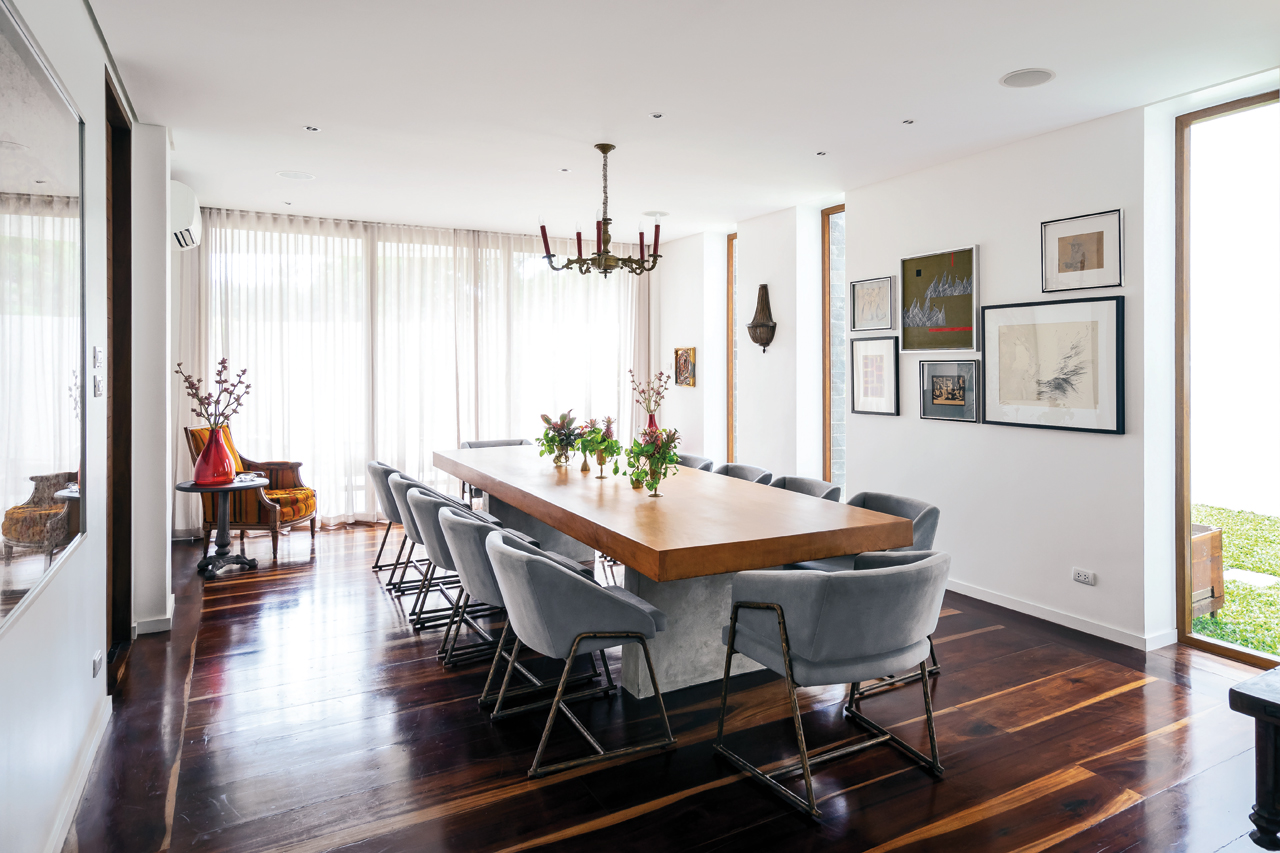 The formal dining room