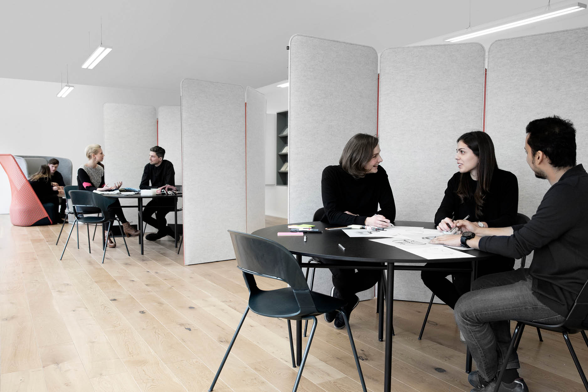 The open space is perfect for creatives to collaborate and share ideas