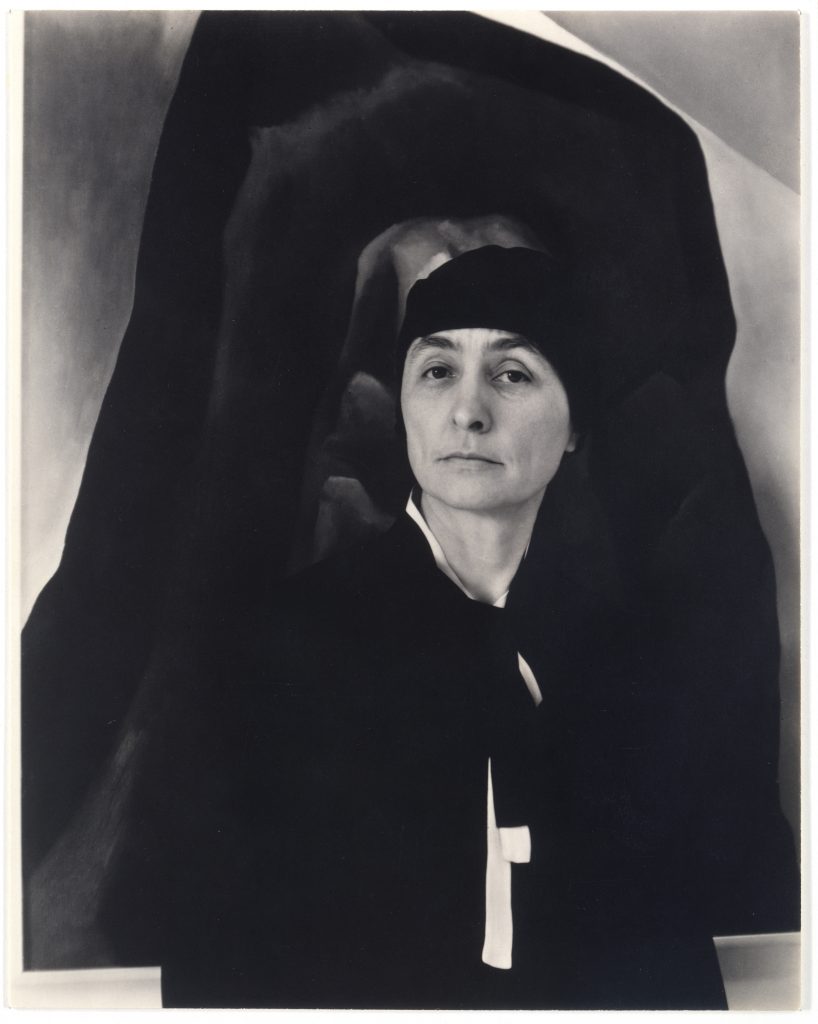 Georgia O’Keeffe, photographed by Alfred Stieglitz in 1930. Photograph courtesy of the Metropolitan Museum of Art