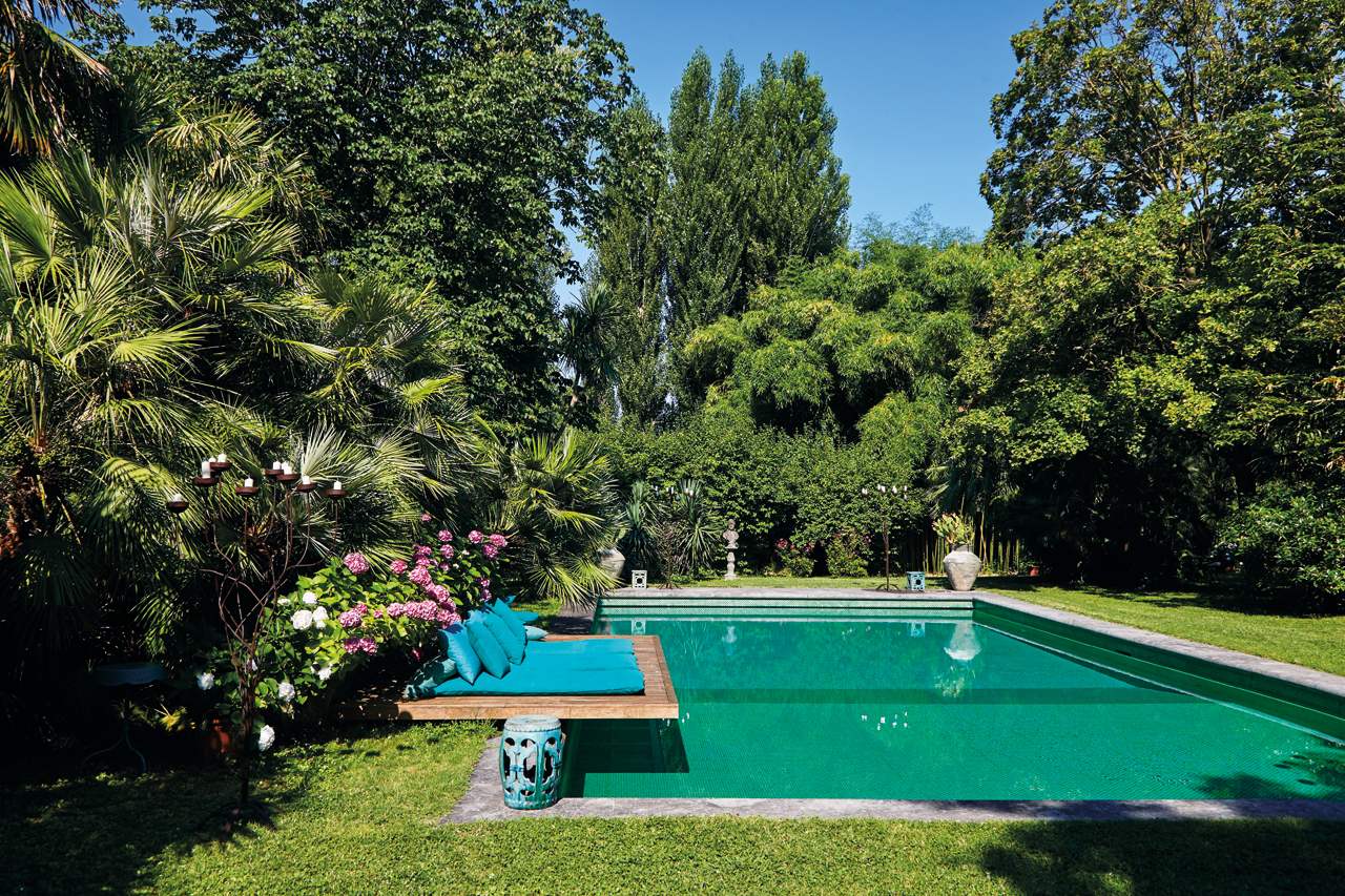 翠綠花園和泳池