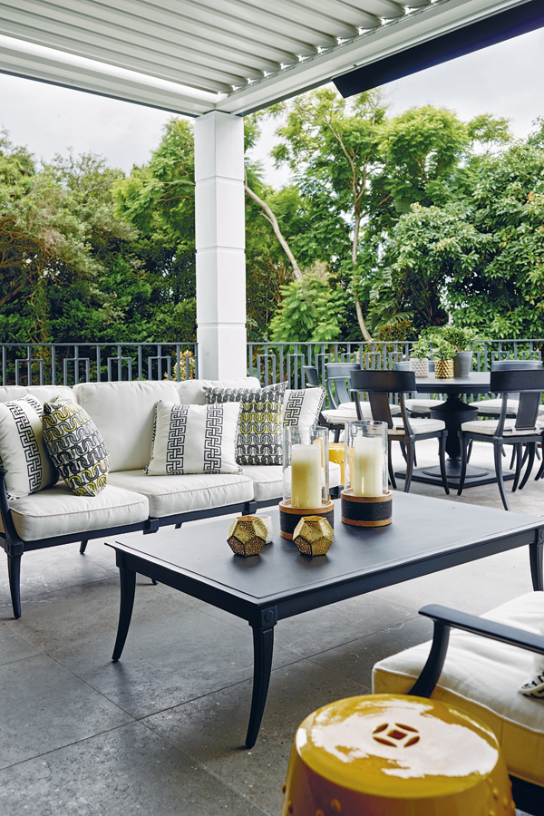 An outdoor area for entertaining and hosting get-togethers