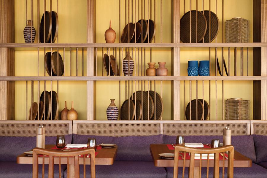 Timber accents are found laden across the hotel's dining venues