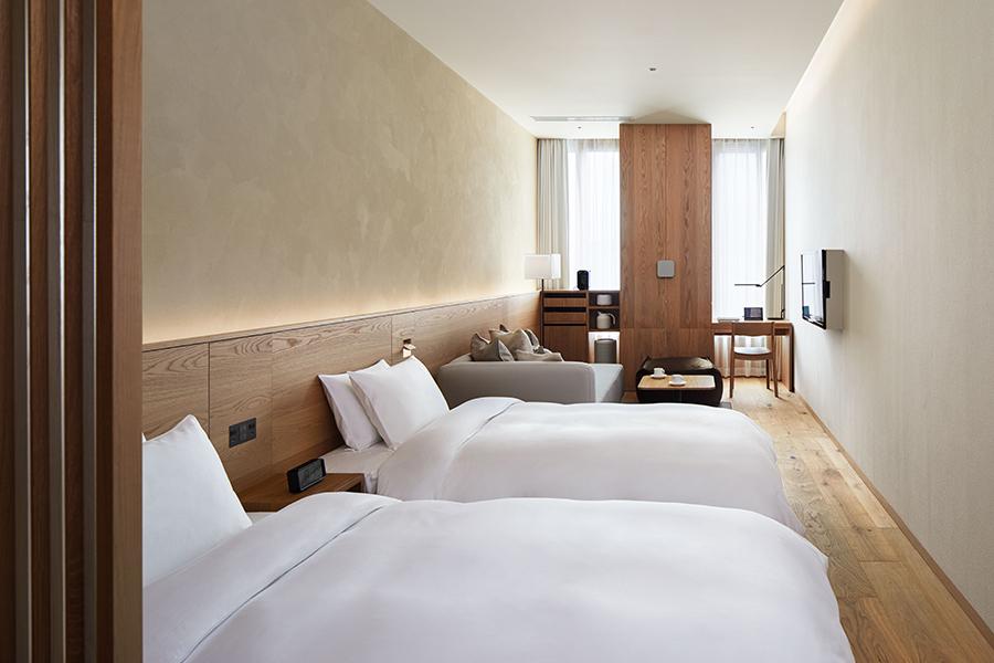 The hotel offers rooms for single travellers as well as families (Photo: Courtesy of MUJI Hotel Ginza)