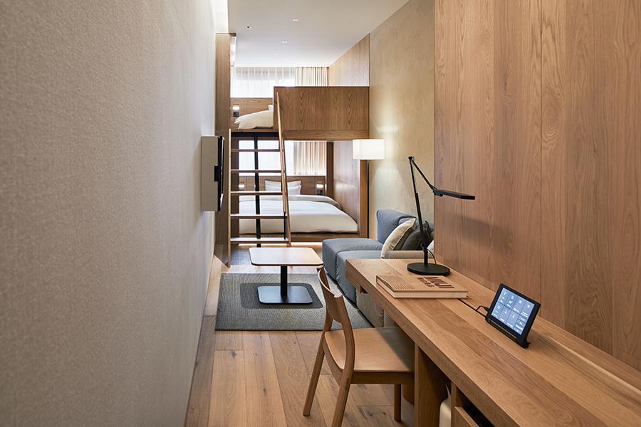 Also on offer are bunk beds that are perfect for those travelling in groups (Photo: Courtesy of MUJI Hotel Ginza)