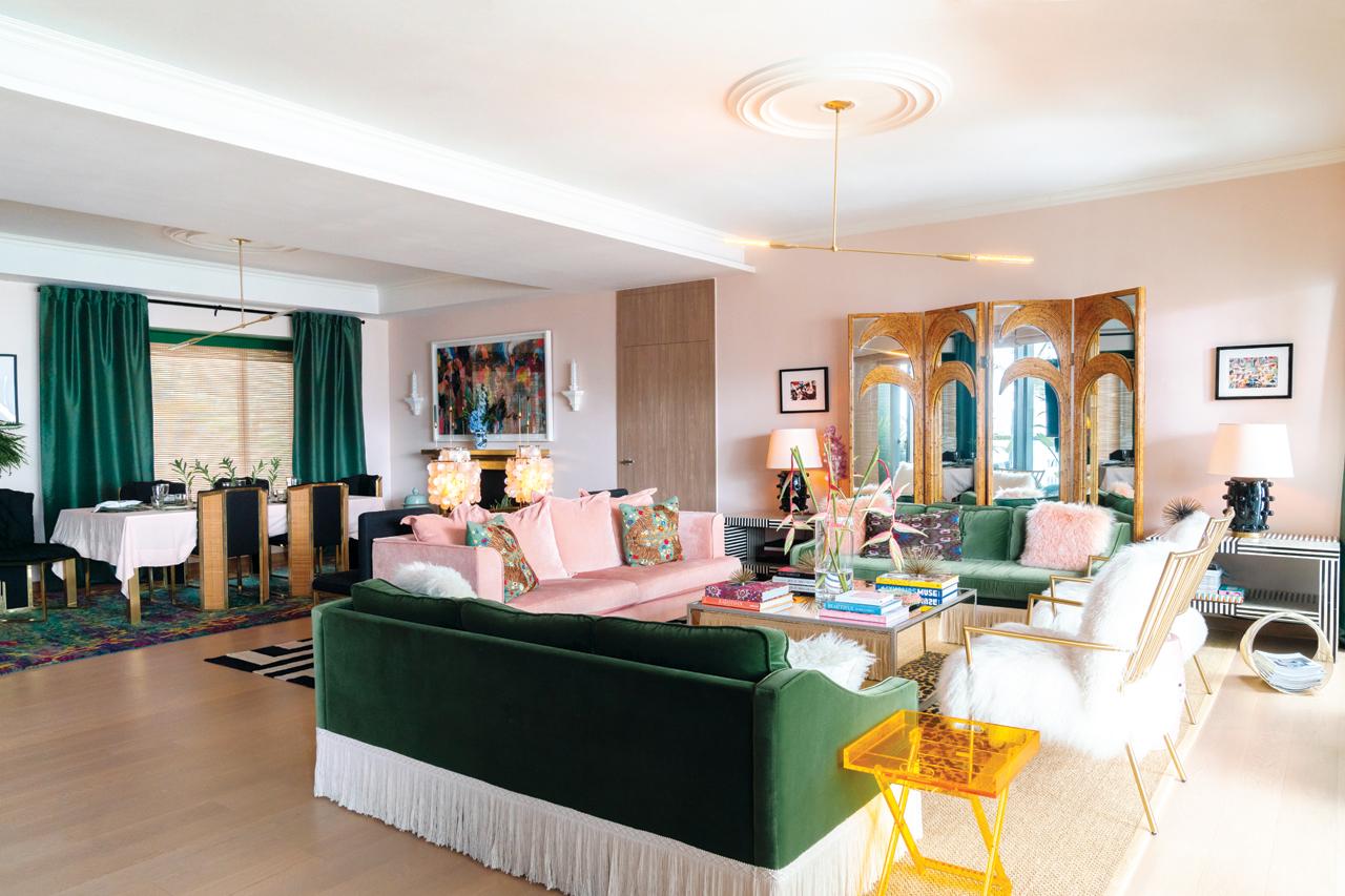 與別不同的精品設計為客廳和用餐區注入鮮艷色彩和豐富質感