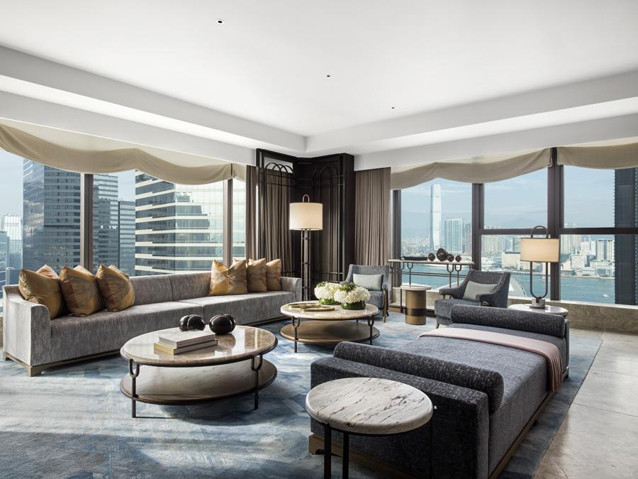The Presidential Suite offers panoramic view of the Victoria Harbour