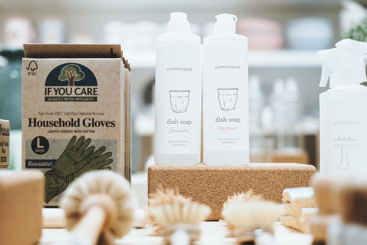 Dish soap and other products from Common Good can be refilled in-store