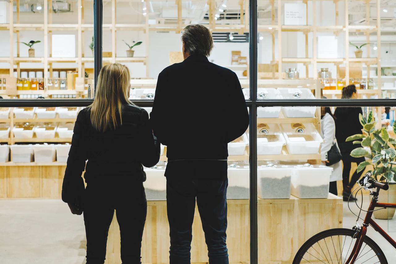 The 3,000sqft store makes shopping sustainably more accessible.