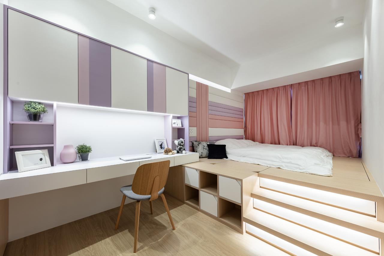Natural materials and a pastel palette imbue zen in this 2,000sqft Kowloon Tong home