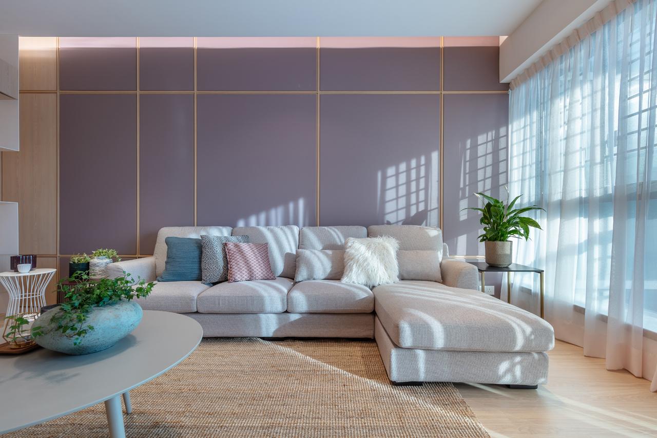 Natural materials and a pastel palette imbue zen in this 2,000sqft Kowloon Tong home