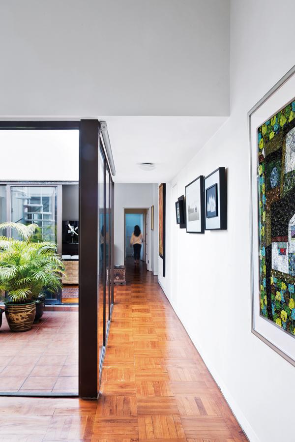 A delightful inner courtyard floods the flat with natural light