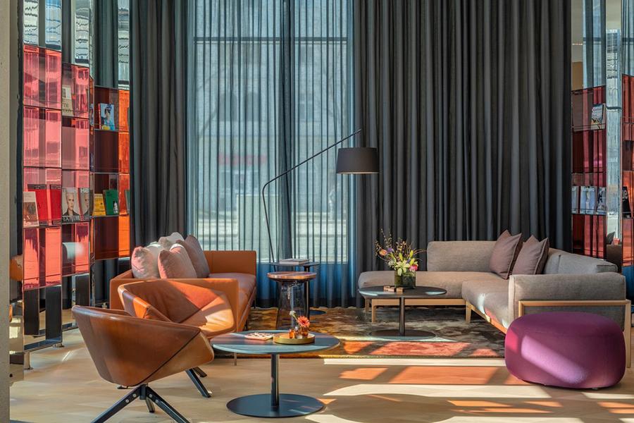 Colourful details, along with a leitmotif of diamonds, pepper the interiors of Andaz Munich Schwabinger Tor. (Photo: Courtesy of concrete)