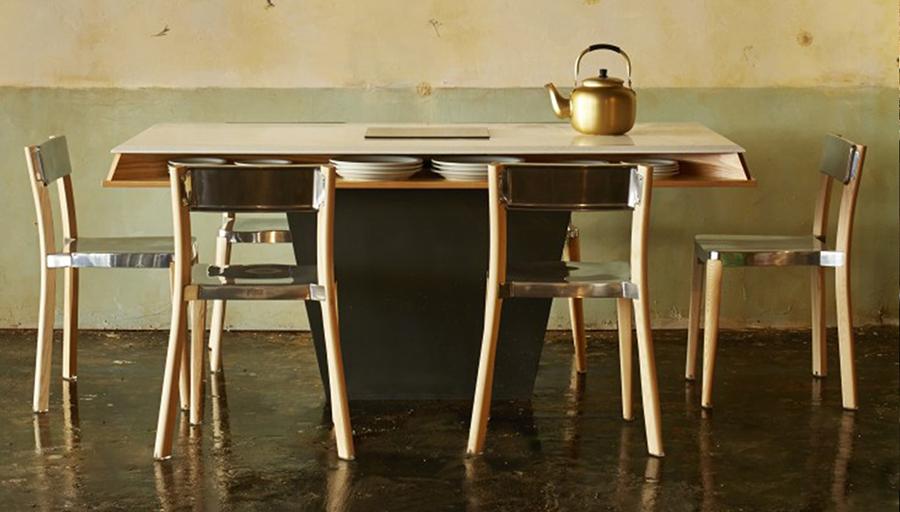 Emeco's Lancaster chairs at POT Restaurant at The Line Hotel, Los Angeles. (Photo: Courtesy of The Line Hotel)