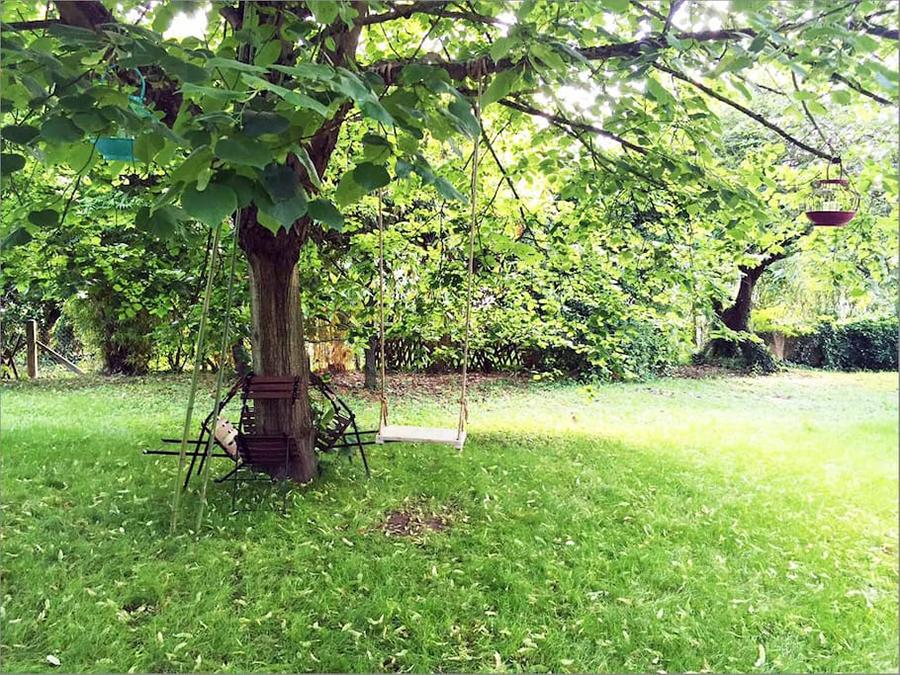 Swings in the garden of The Blue House. (Photo: Courtesy of AirBnb)