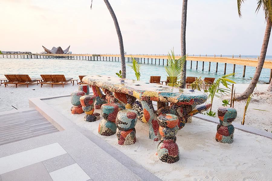 In This Luxe Resort in the Maldives, Guests are Surrounded by Art on Every Corner