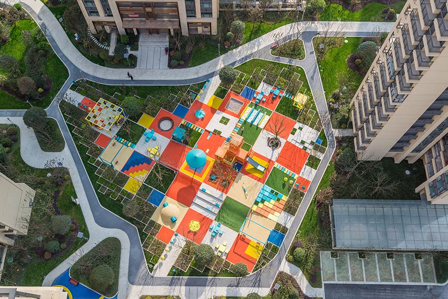 Pixeland is a public 'playscape' with a multitude of functions housed in their own 'pixel'. (Photo: Courtesy of 100architects)