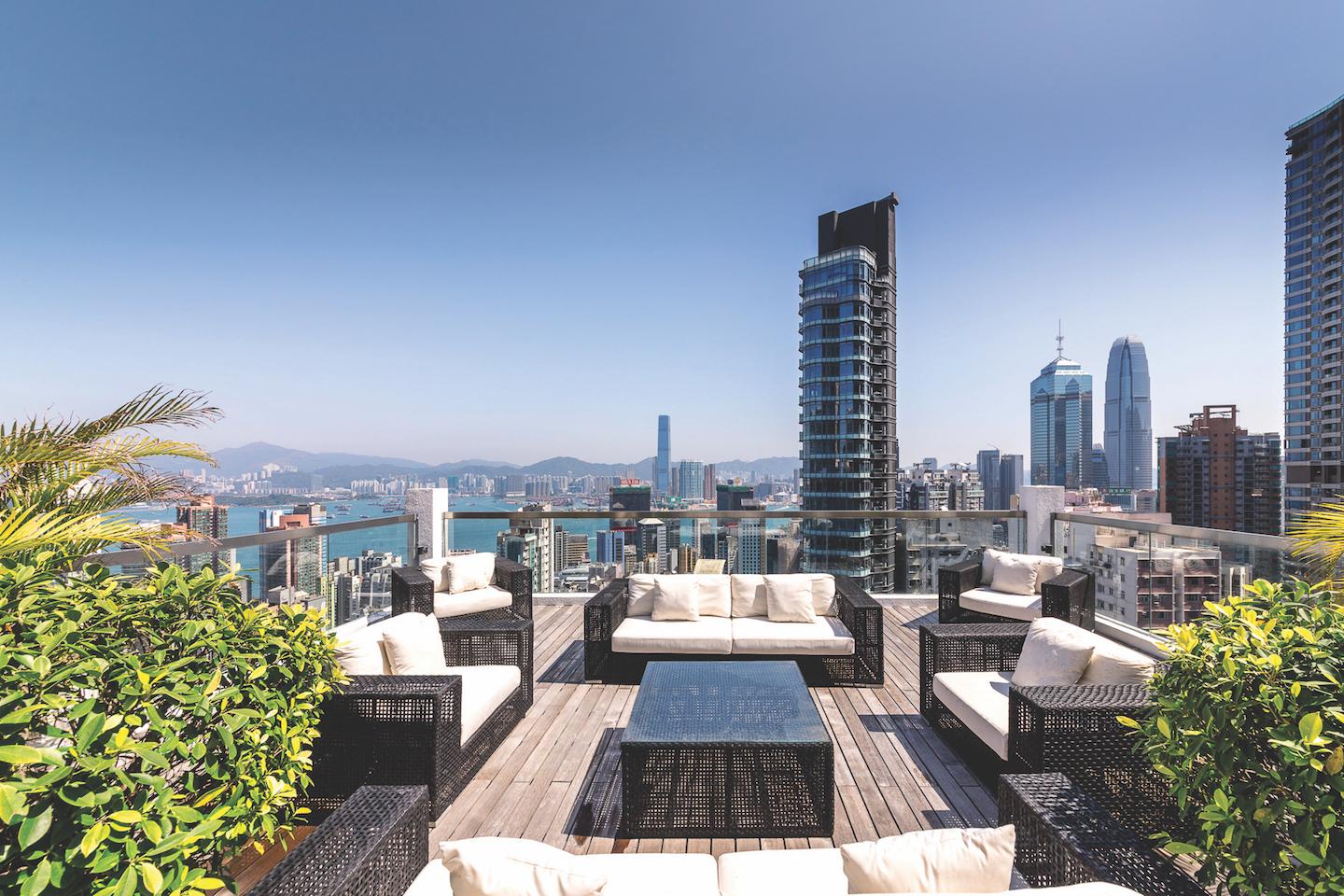 The fully furnished rooftop makes for the perfect venue to entertain family and guests