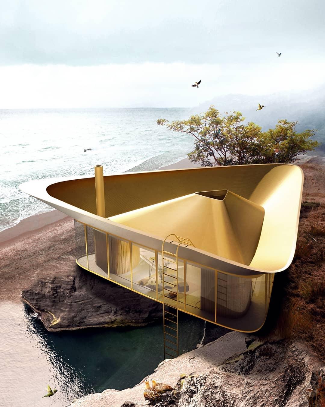 超現實的創意設計：俯瞰大海的屋頂游泳池！