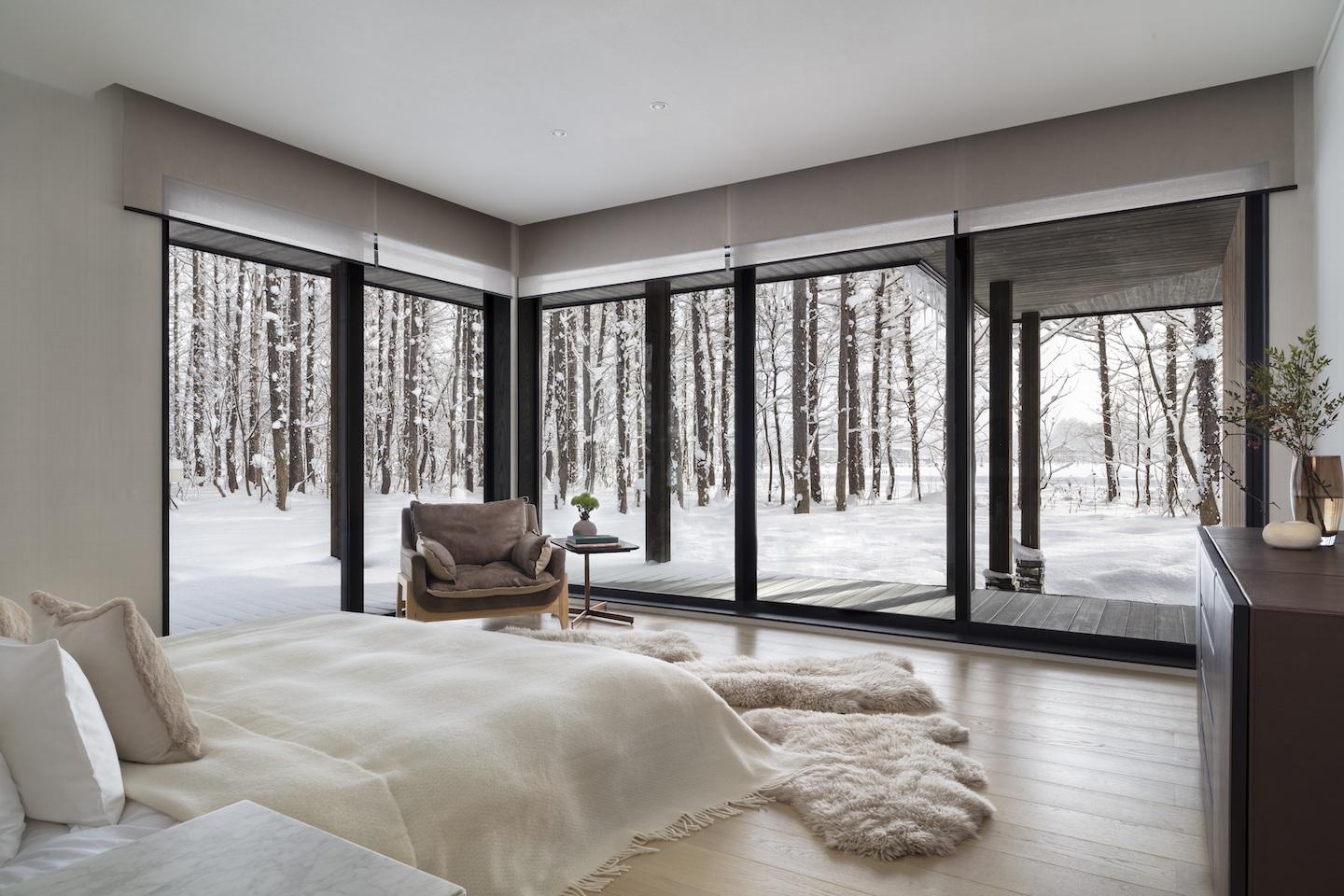 The view from the master suite is an exhibition of nature at its finest