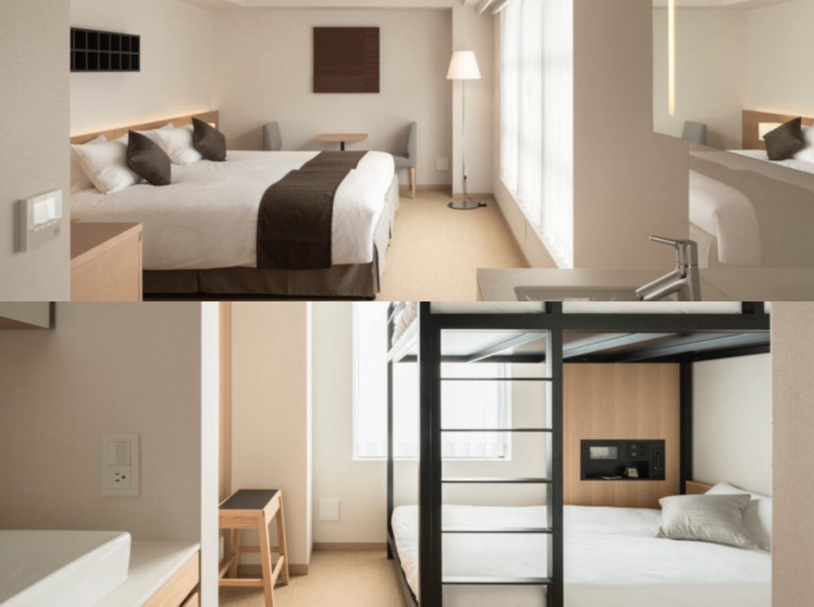 房間從簡單的雙層床到豪華套房亦有包括，切合不同客人的需要