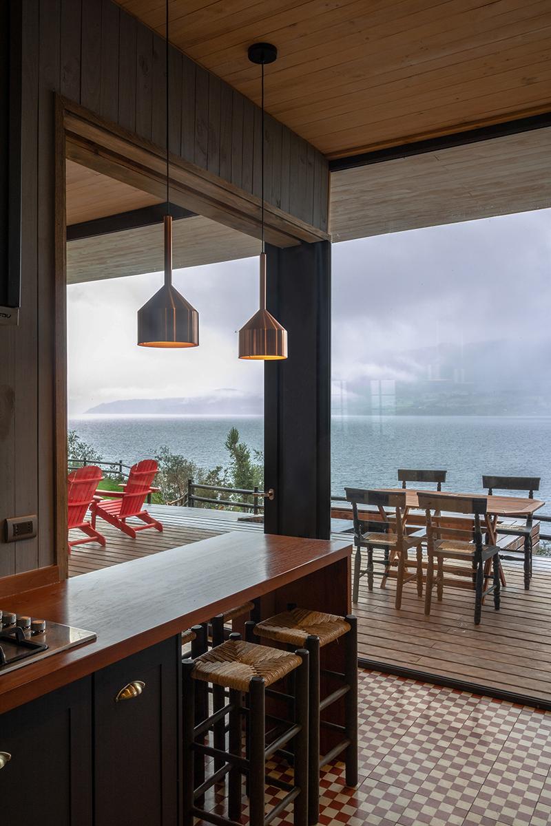 A Boxy Lakeside House in Chile with Views of the Andes