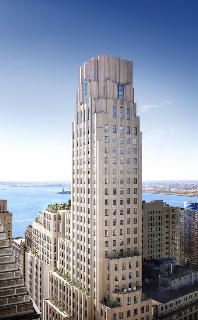 The exterior of One Wall Street in Lower Manhattan