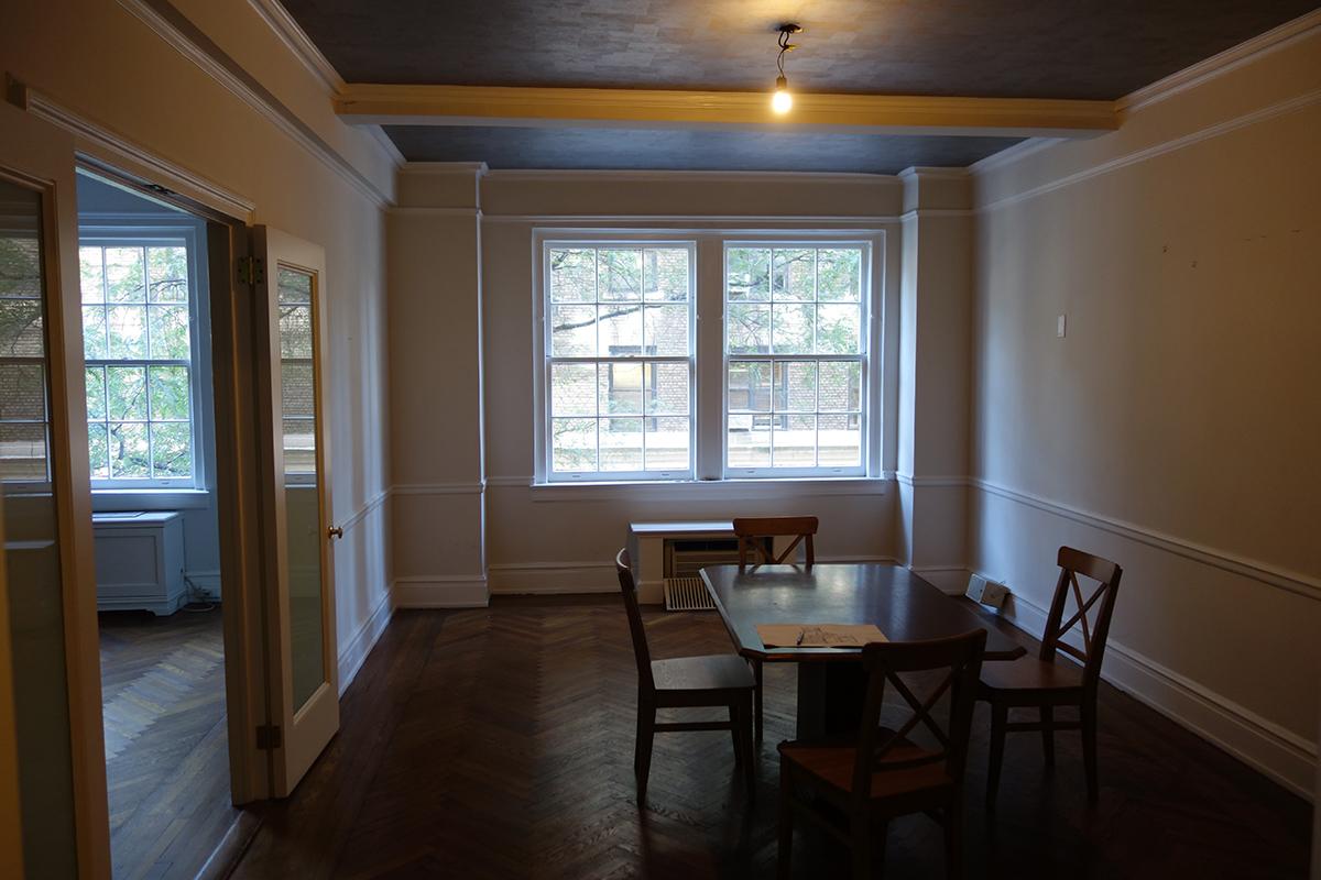 The former dining area prior to renovation, with the door opening to the side leading to the living room. (Photo: Courtesy of MKCA) 