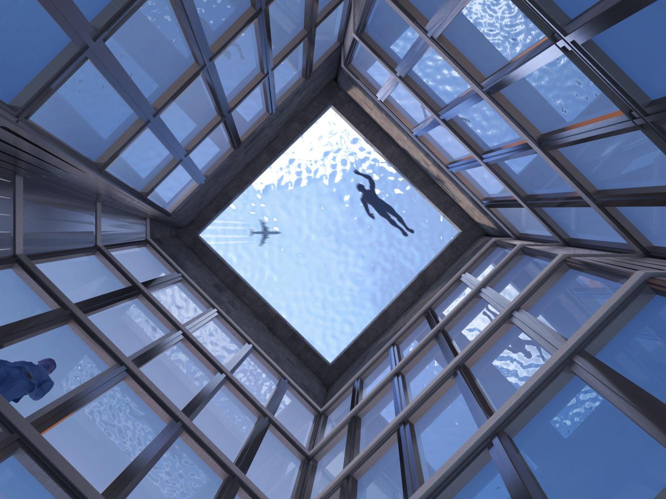 【世界上第一個360度無邊泳池！】在倫敦摩天大廈頂樓上暢泳