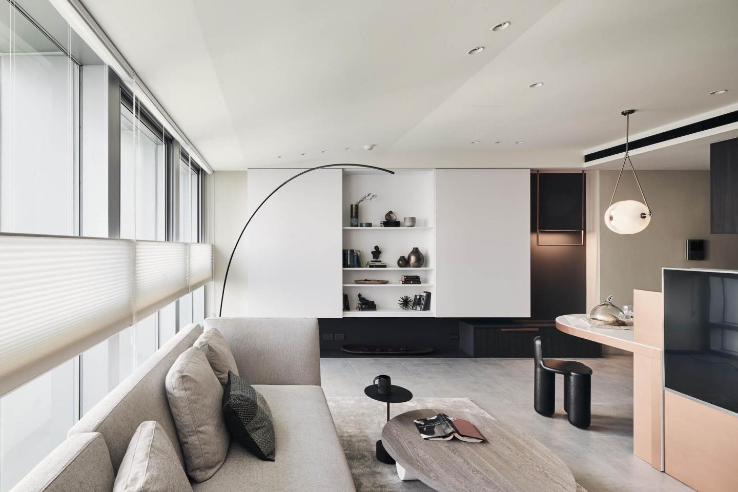 台北550呎家居的渾圓設計，成了日常生活裡最悅目的美學動線