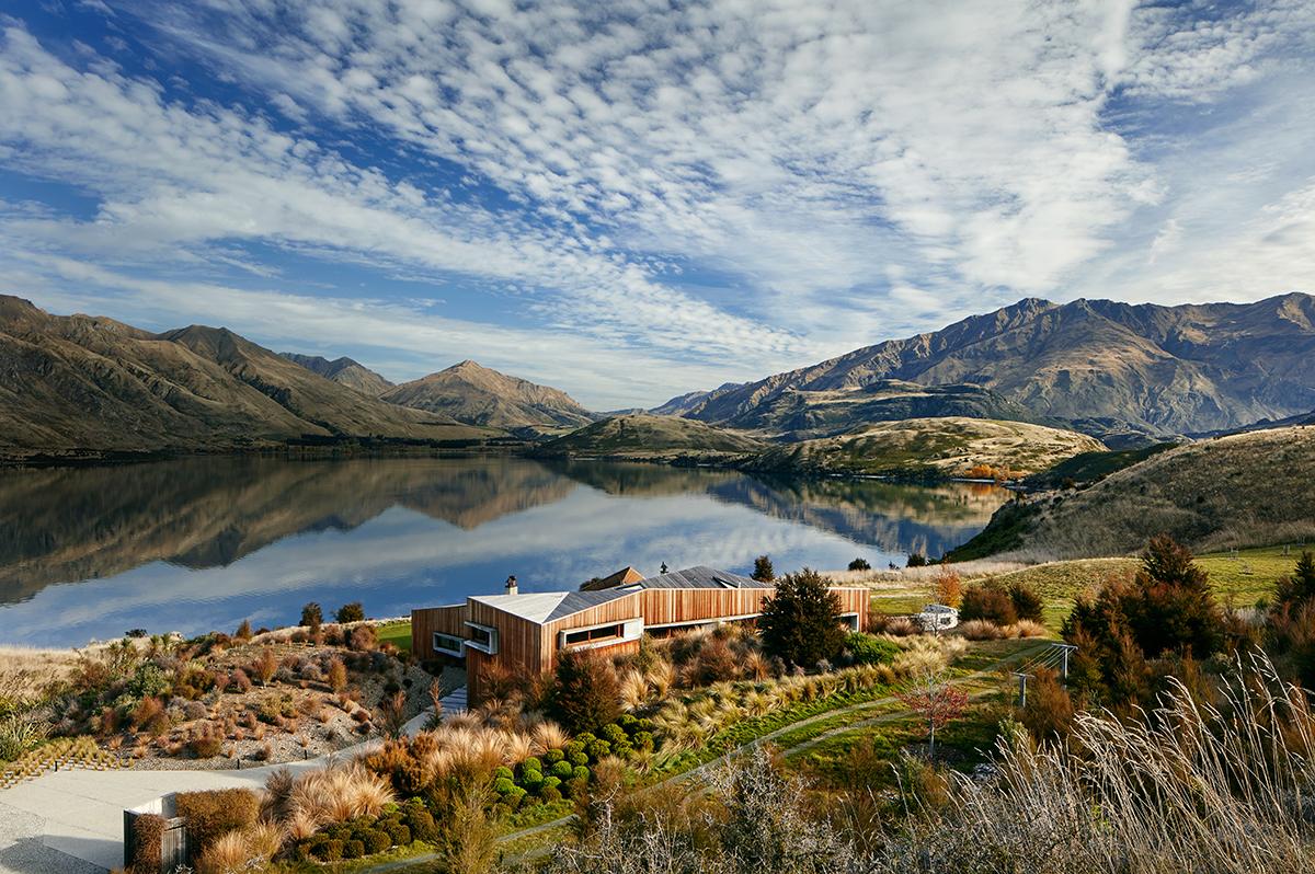 The gorgeous Te Kahu property in Wanaka, New Zealand, with beguiling views all around. (Photo: Courtesy of AirBnb)