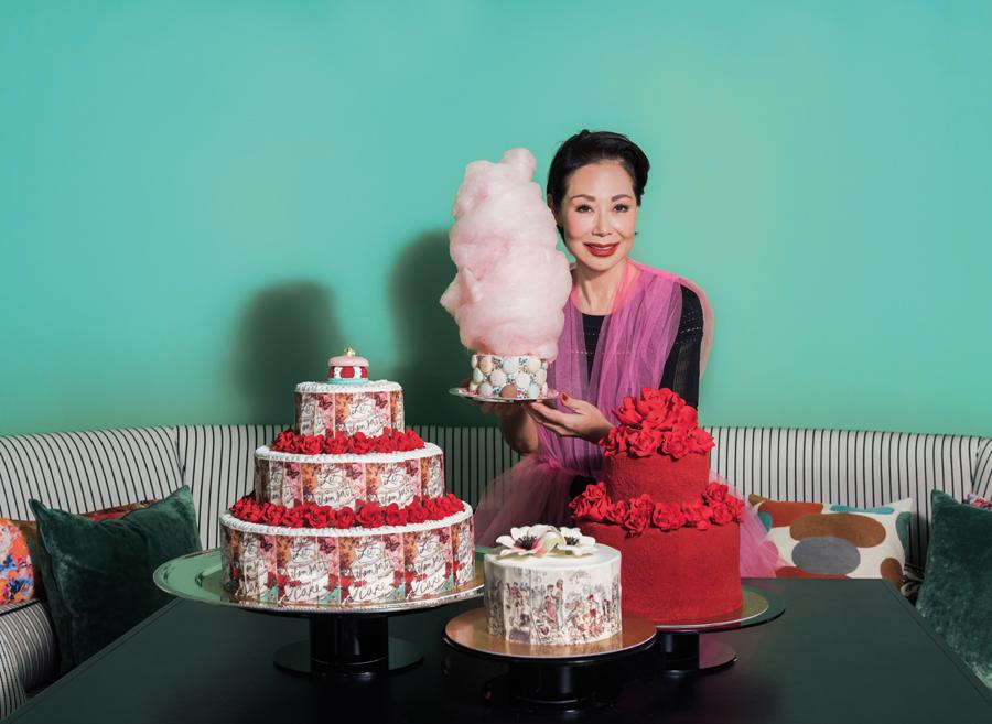 “I’m a very visual person; I’ve been trained that way,” says Bonnae, pictured with a range of Sevva’s one-of-a-kind, meticulously crafted couture cakes