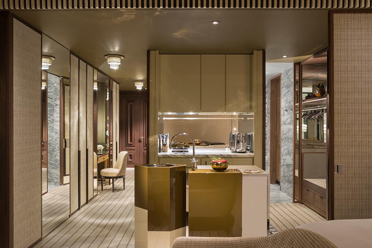 The kitchenette of the studio unit. (Photo: Courtesy of Rosewood Hong Kong)