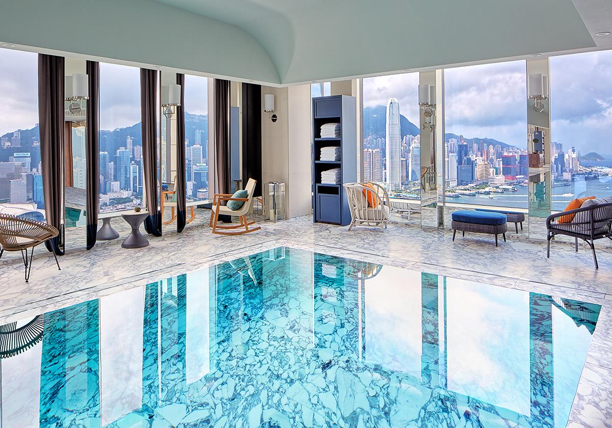 The heated lap pool in Club 53. (Photo: Courtesy of Rosewood Hong Kong)