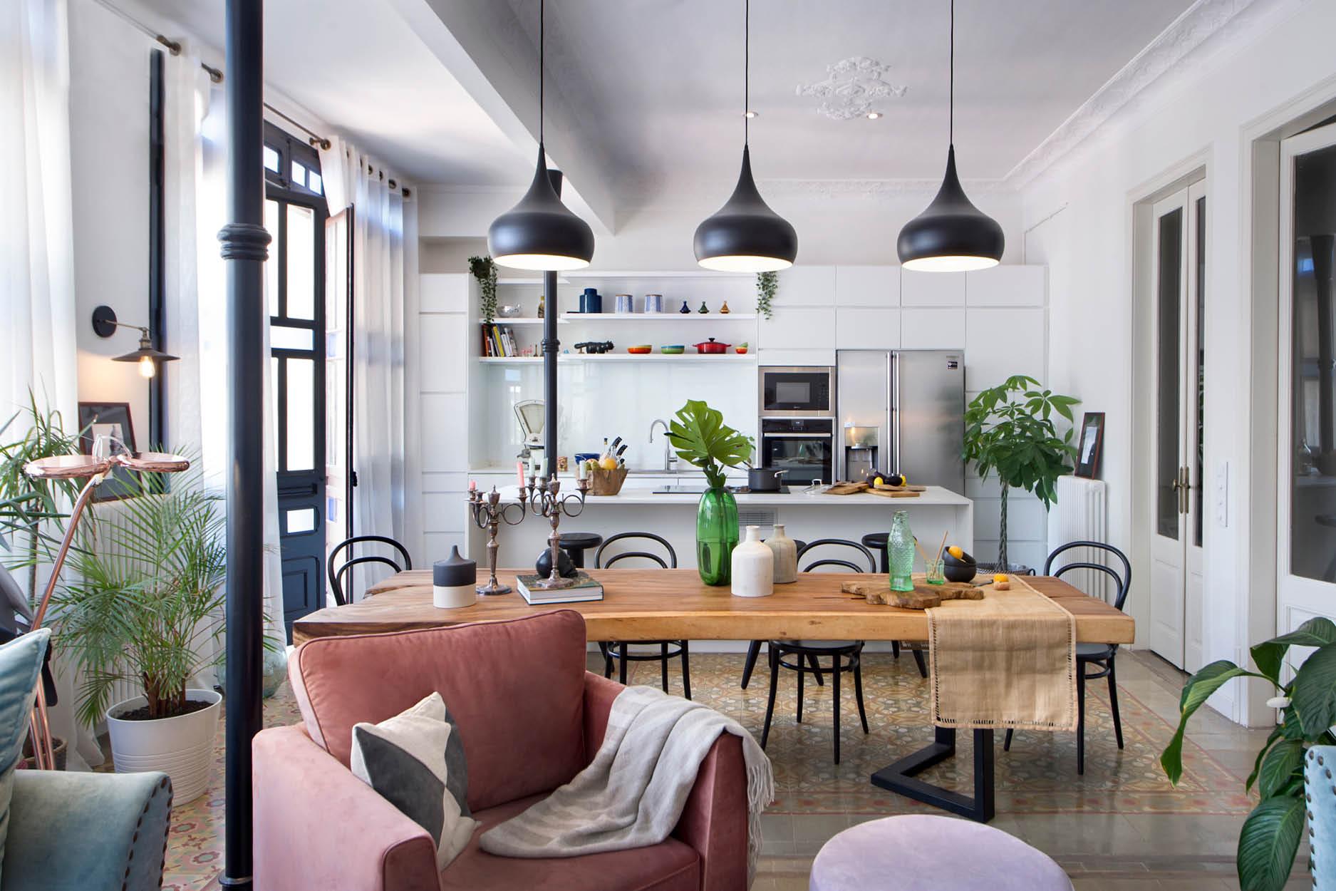 Multiple Design Styles Coexist in This Ecclectic, Barcelona Apartment