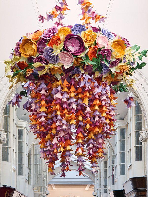 Living Well With Colour: Amazing Paper Flowers For Your Garden Party