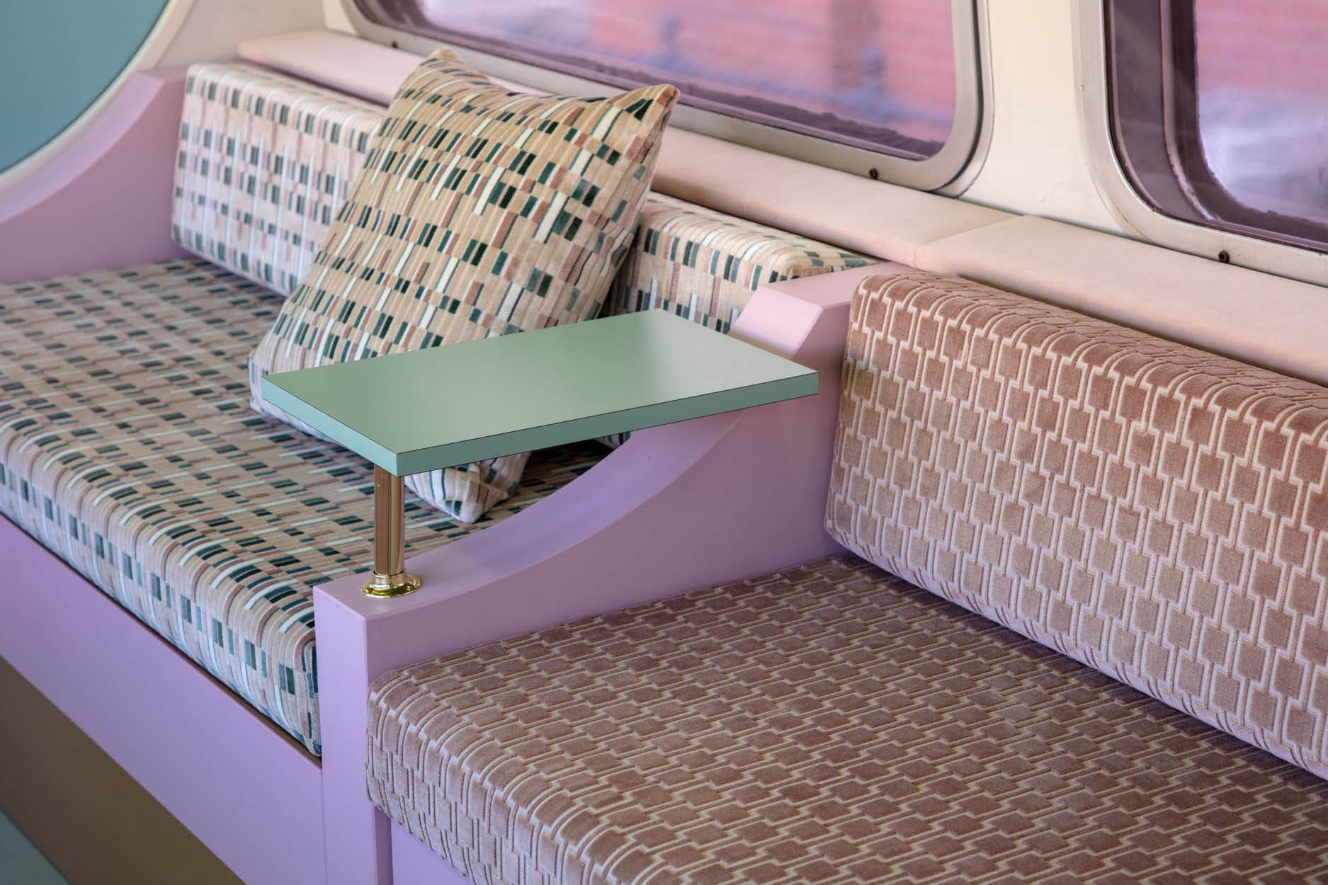 A 1967 London Underground Carriage is Livened Up by Dreamy Fabric Designs