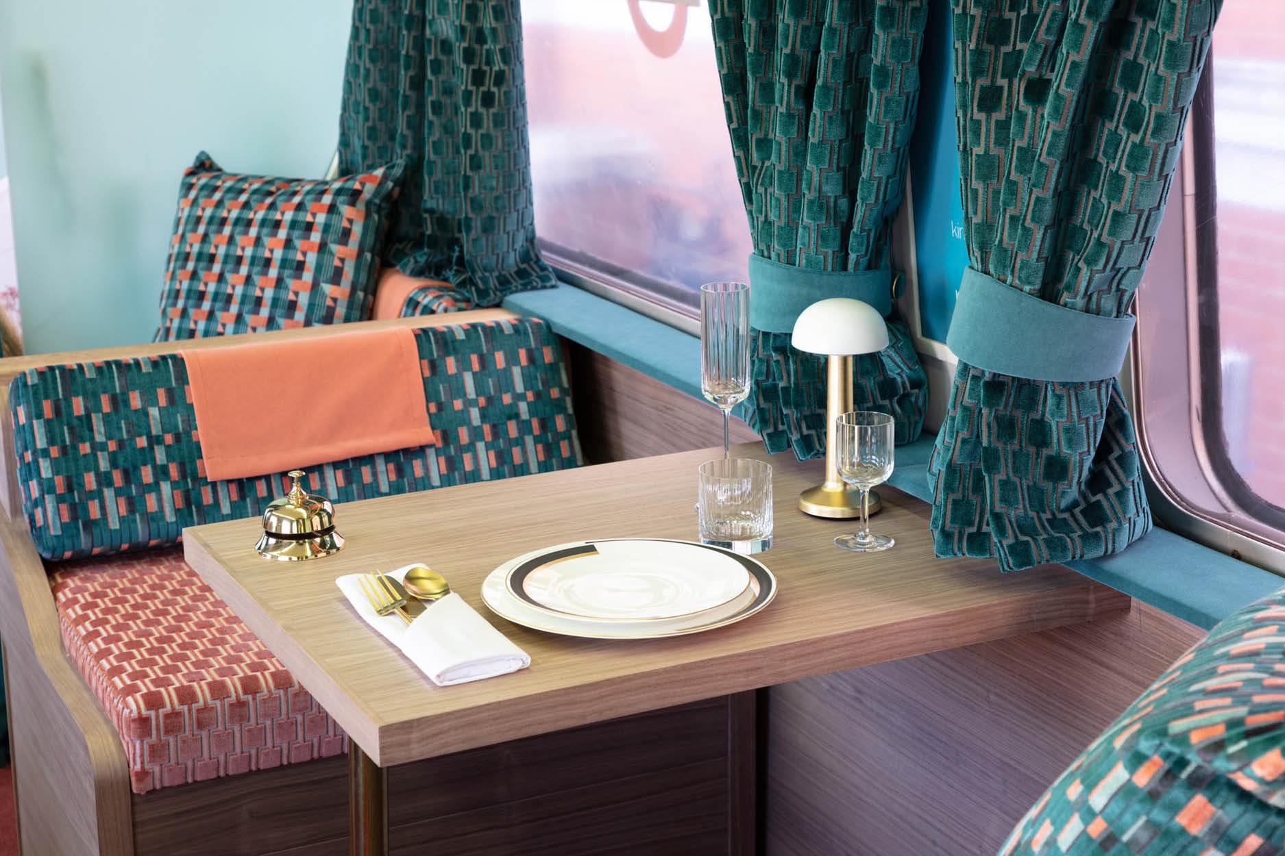 A 1967 London Underground Carriage is Livened Up by Dreamy Fabric Designs